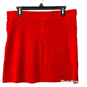 856 Hue	Cotton Velvet Skirt	Large	Deep Red